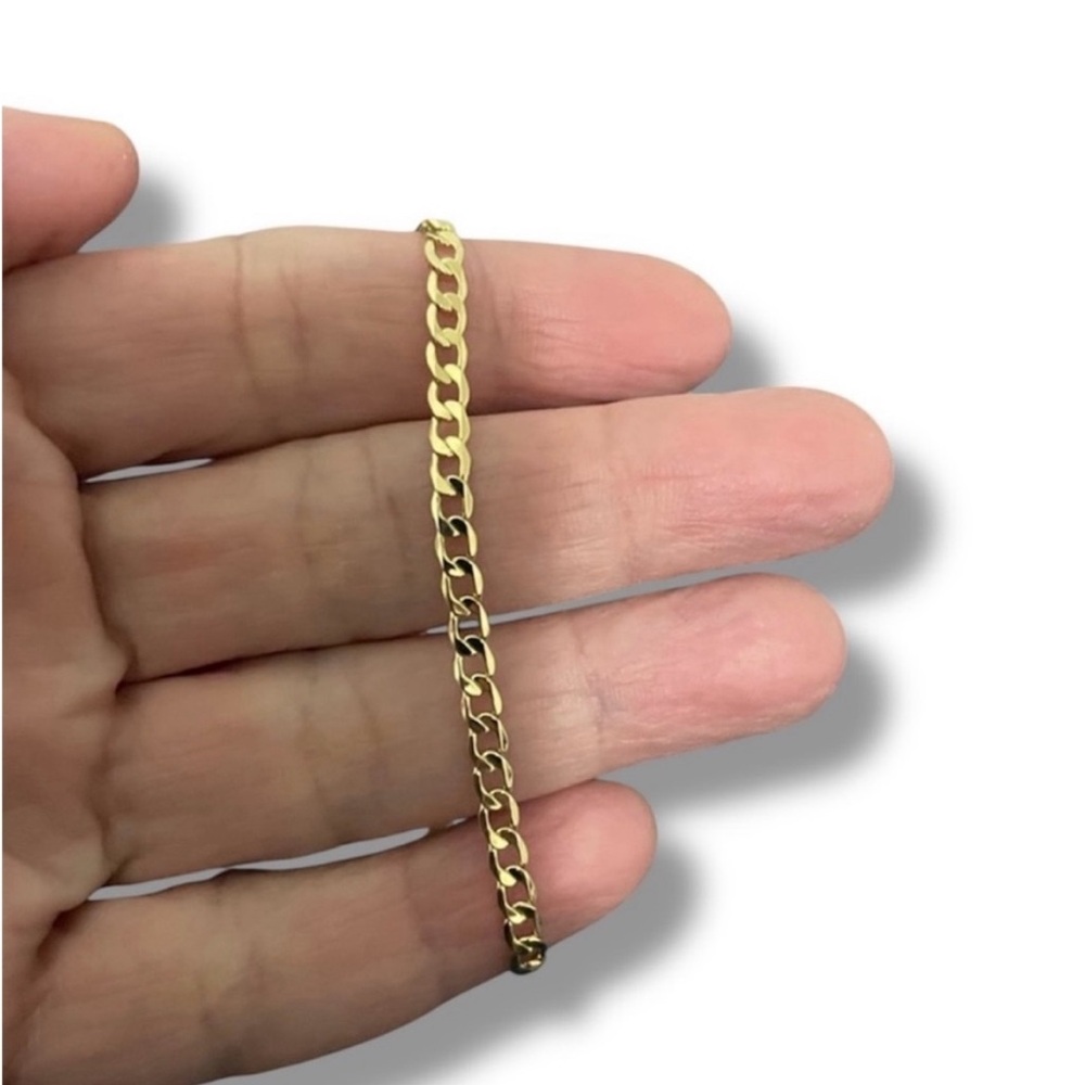 Solid Gold 14K Cuban Link Bracelet 7”